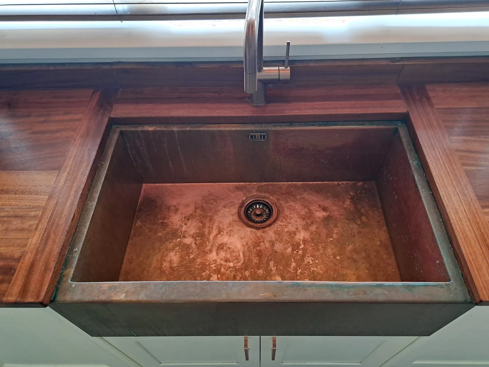 Hand-Beaten Copper Sink