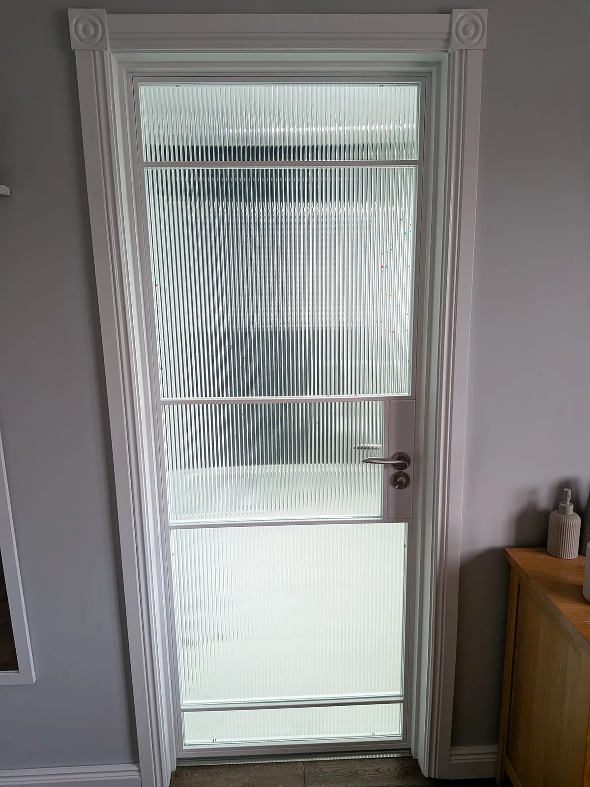 Reeded-Glass Internal Door